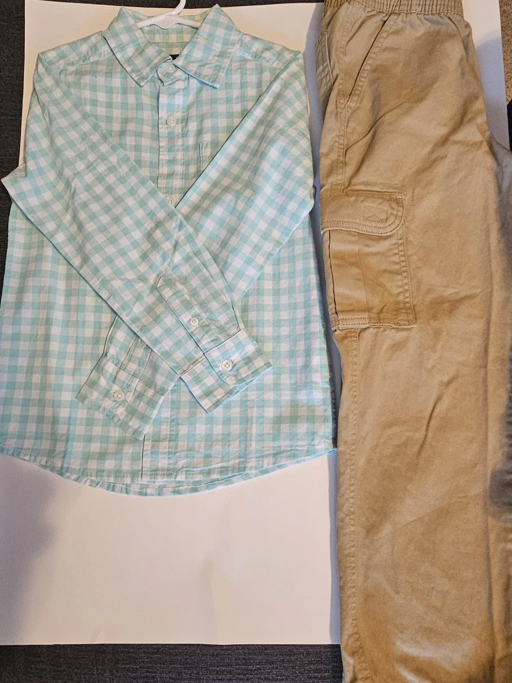 The Children's Place Light Aqua Gingham Button-Down Shirt